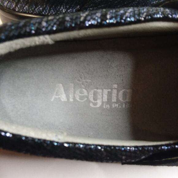 Alegria Lauren Lau Iridescent Sparkle Clogs Sz 6 Nursing Pharm Healthcare - Picture 7 of 9